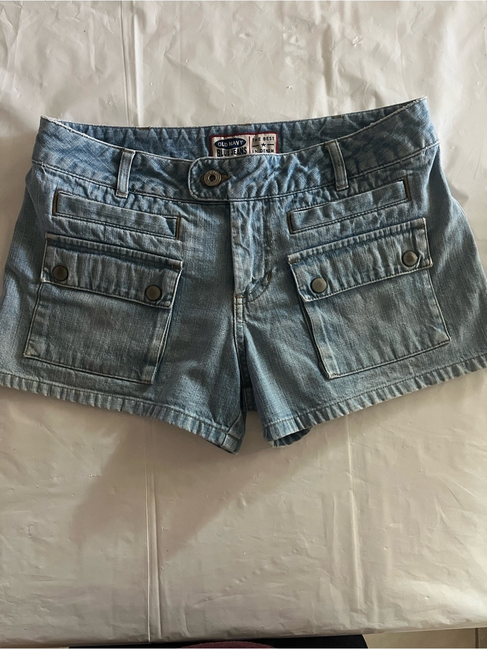 Old Navy Light Wash Denim Cargo Shorts - Women's